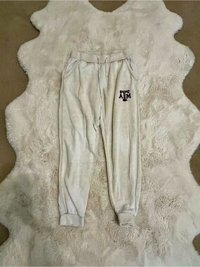 Texas A&M Cream Fleece Jogger Sweatpants